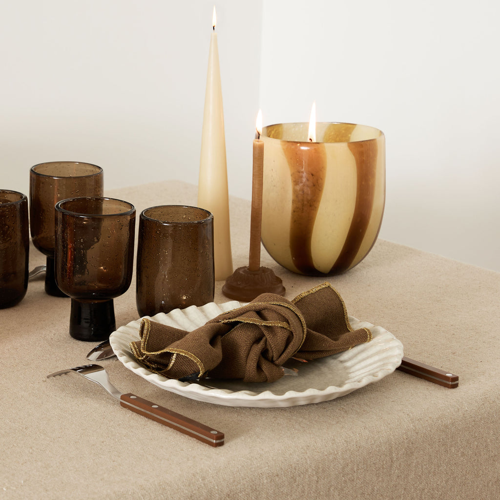 Set de 16 couverts chocolat