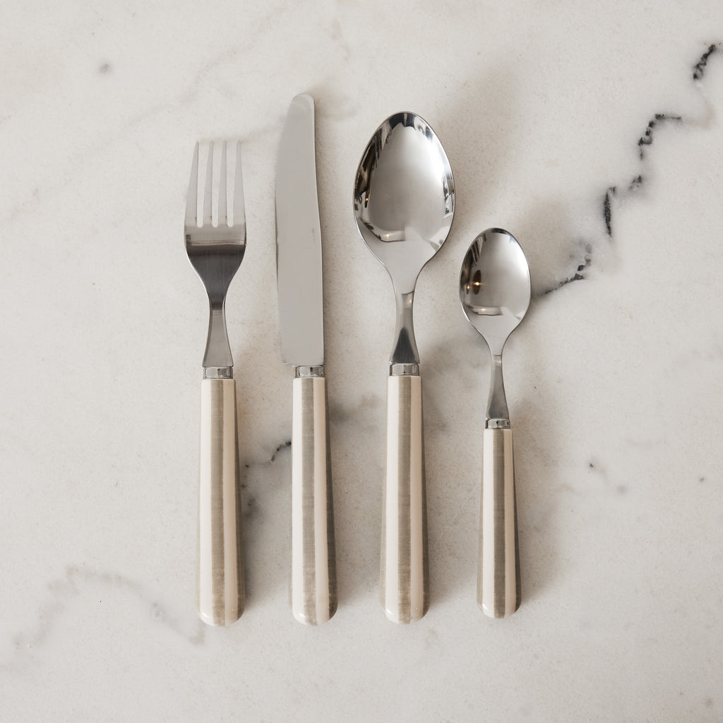 Set de 24 couverts rayé chanvre