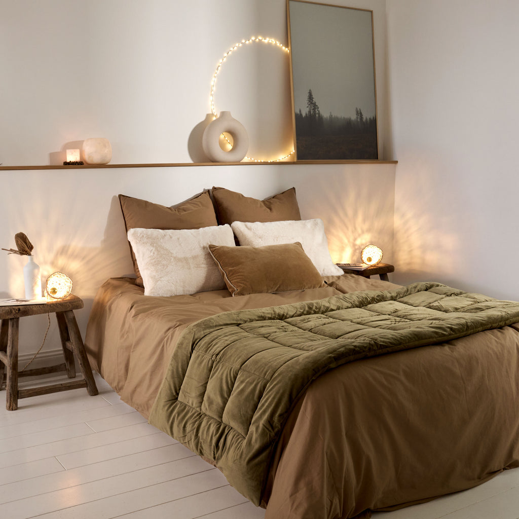 Edredon matelassé Kaki