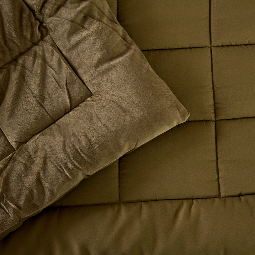 Edredon matelassé Kaki