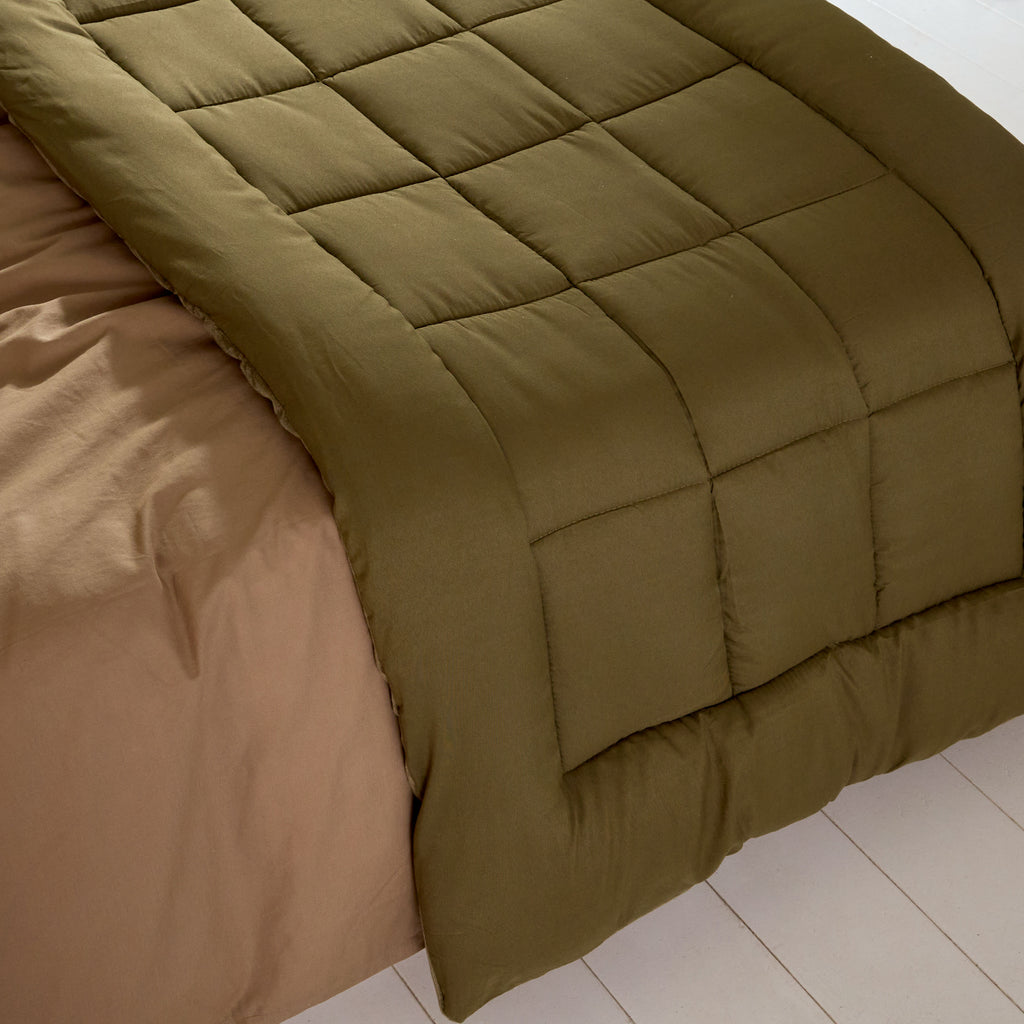 Edredon matelassé Kaki
