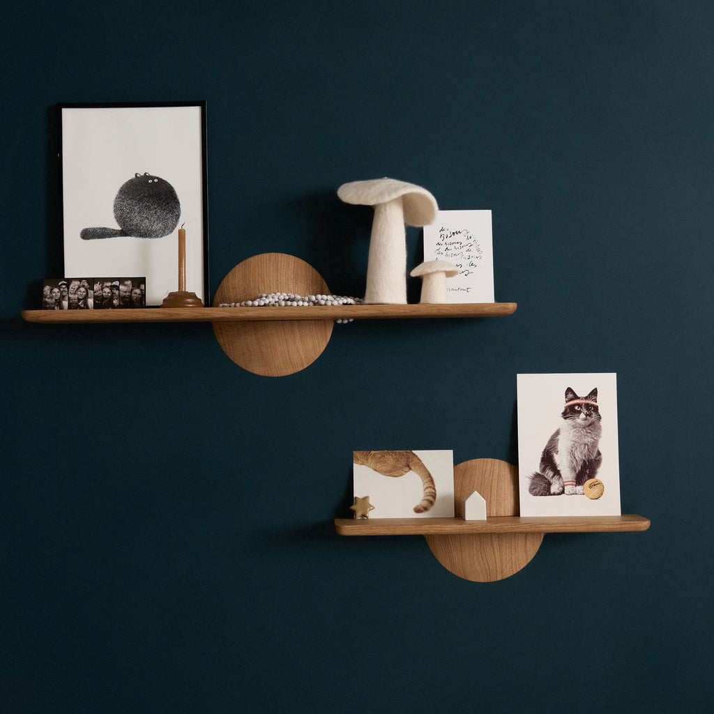 Etagère en bois base ronde