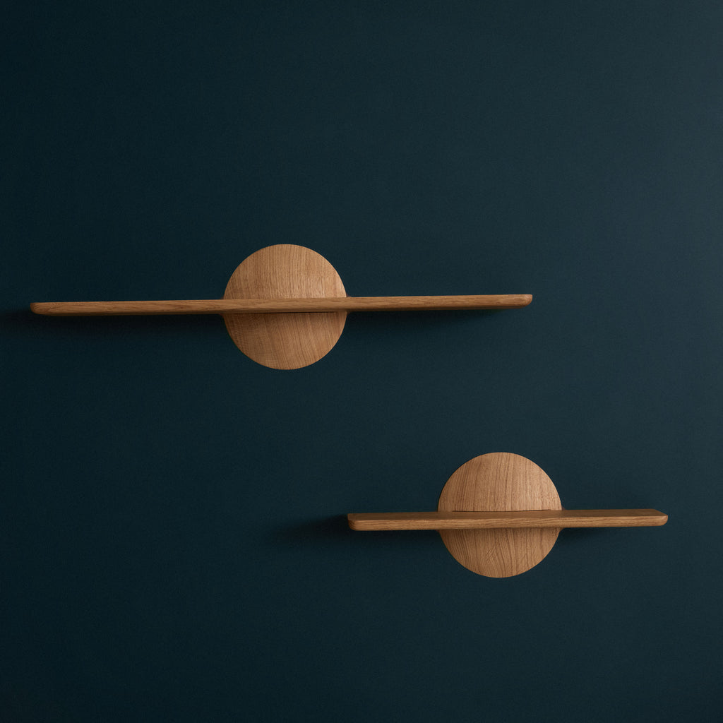 Etagère en bois base ronde