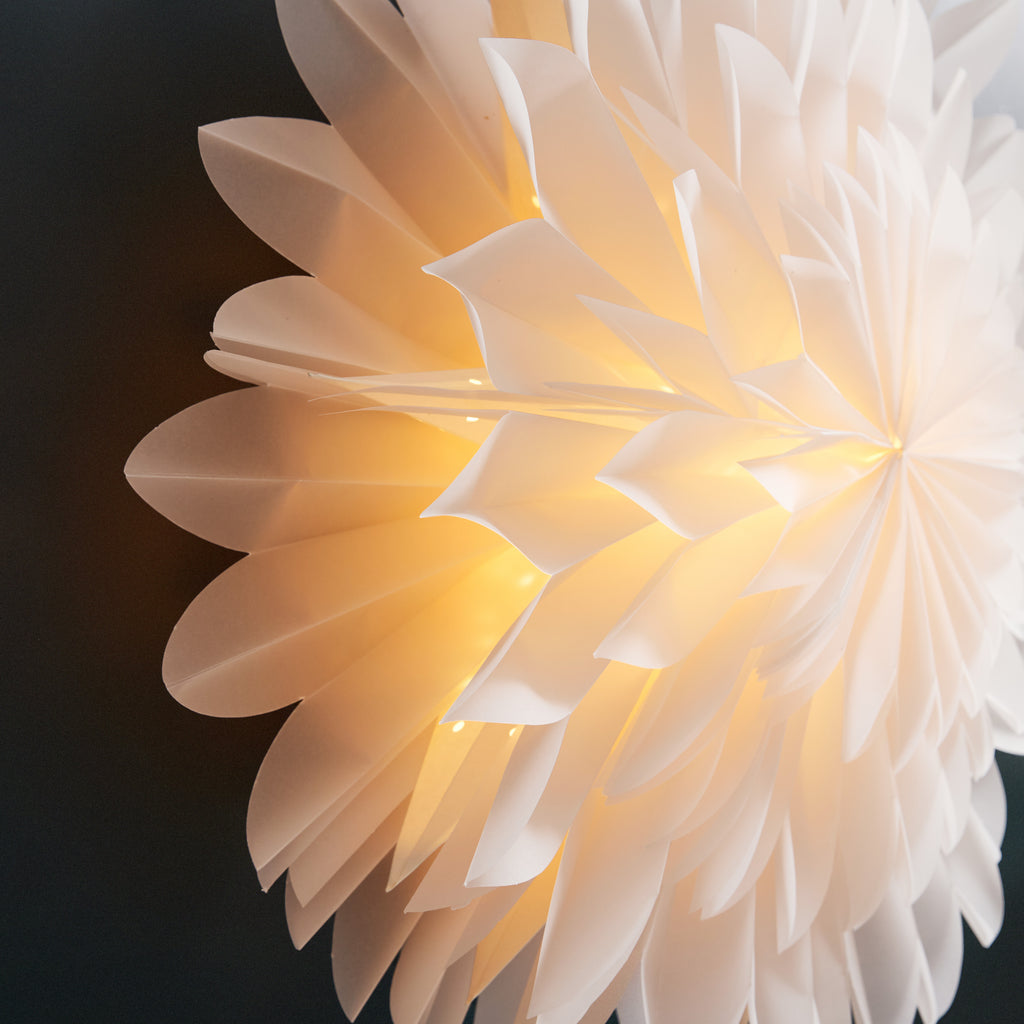 Etoile de Noël en papier translucide