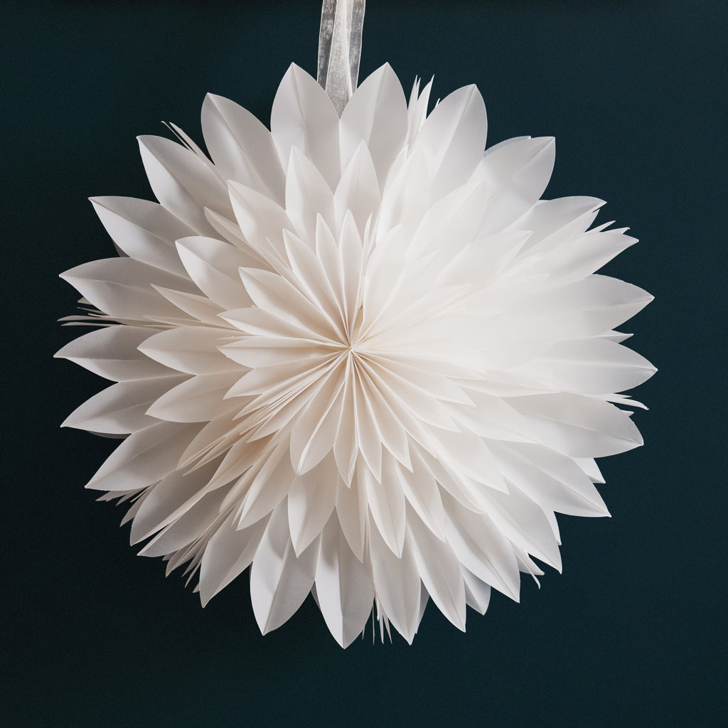 Etoile de Noël en papier translucide