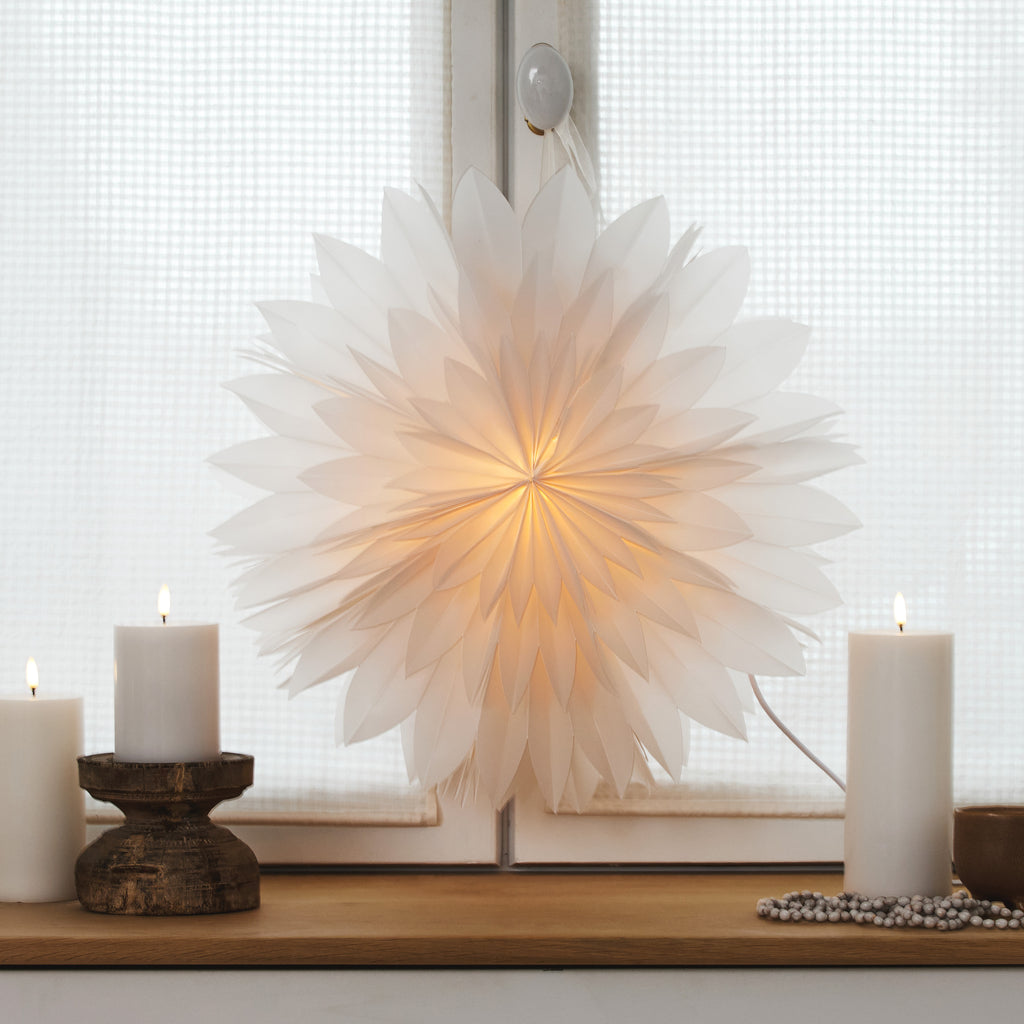 Etoile de Noël en papier translucide