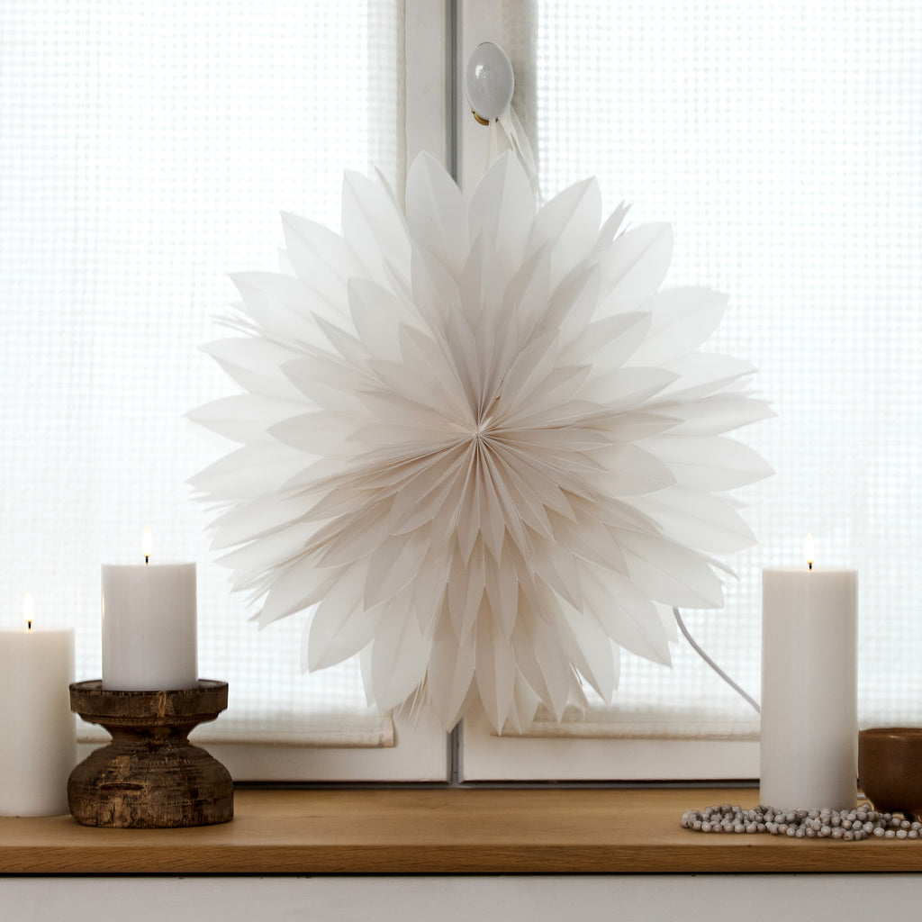 Etoile de Noël en papier translucide