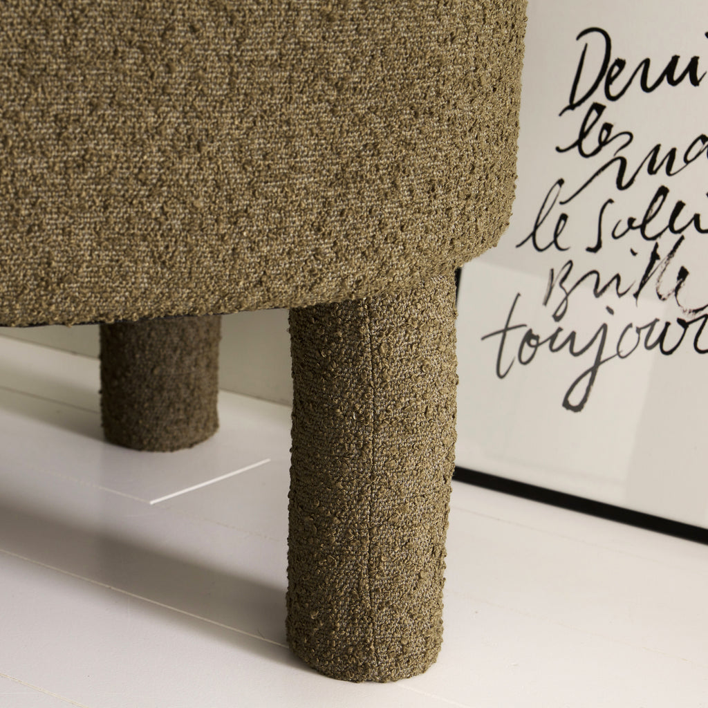 Fauteuil bouclette kaki