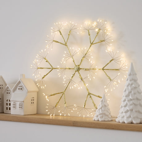 Flocon doré leds