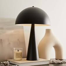 Lampe à poser Champignon Noir