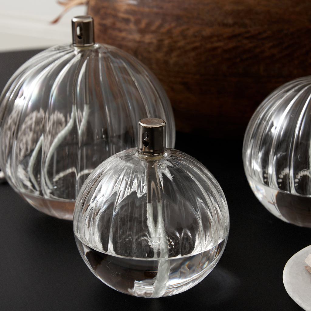 Lampe à huile striée