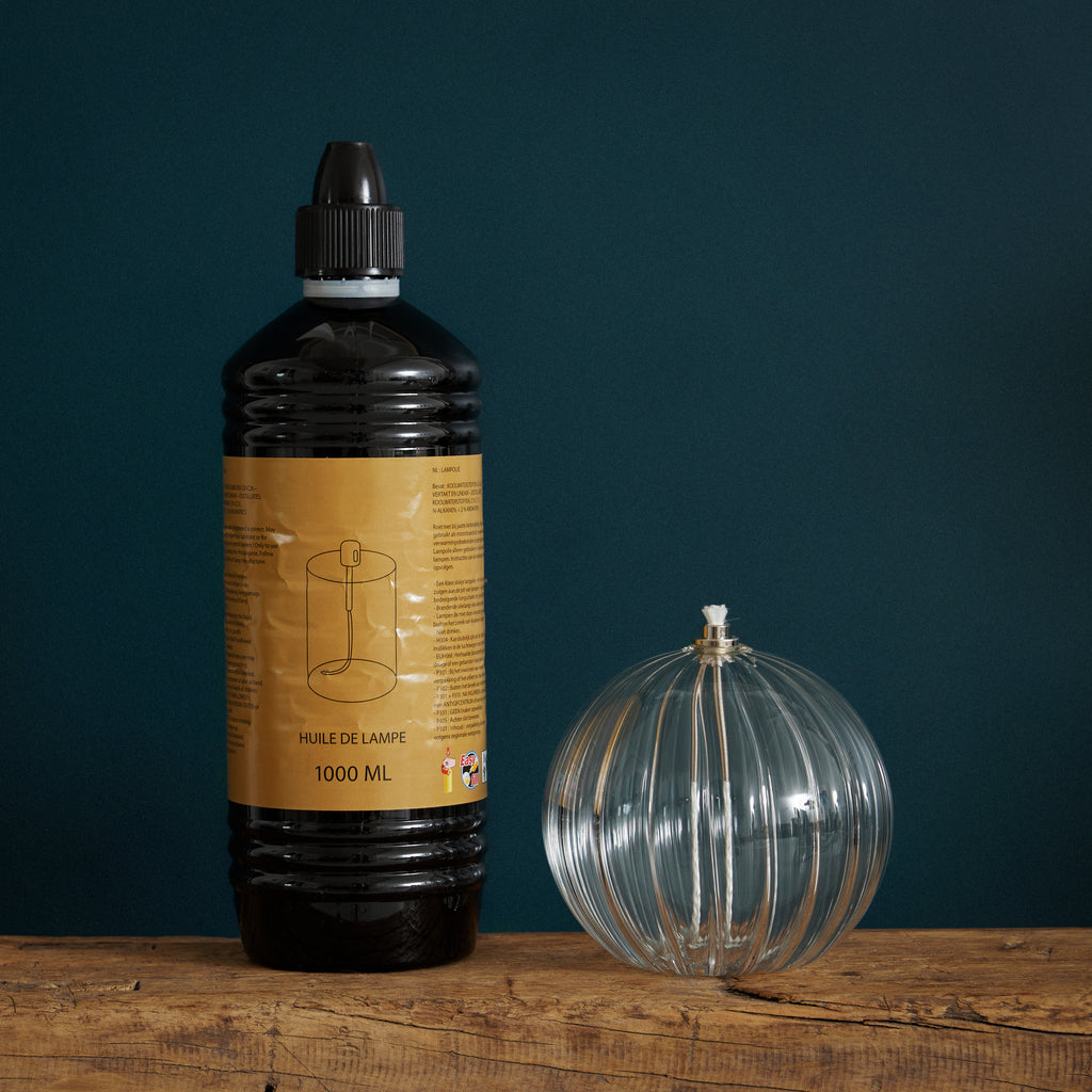 Lampe à huile striée Huile de paraffine (1L)