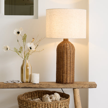 Lampe Almanita en rotin
