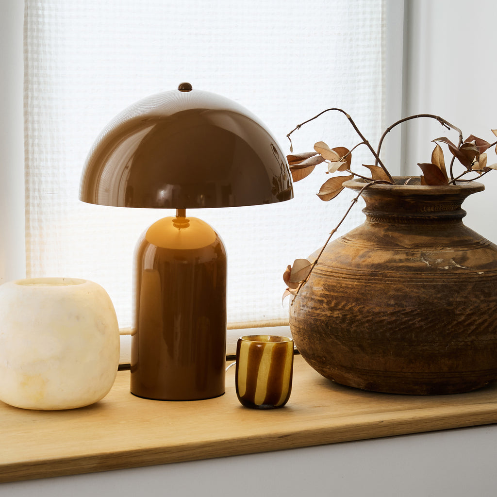 Lampe à poser Champignon caramel