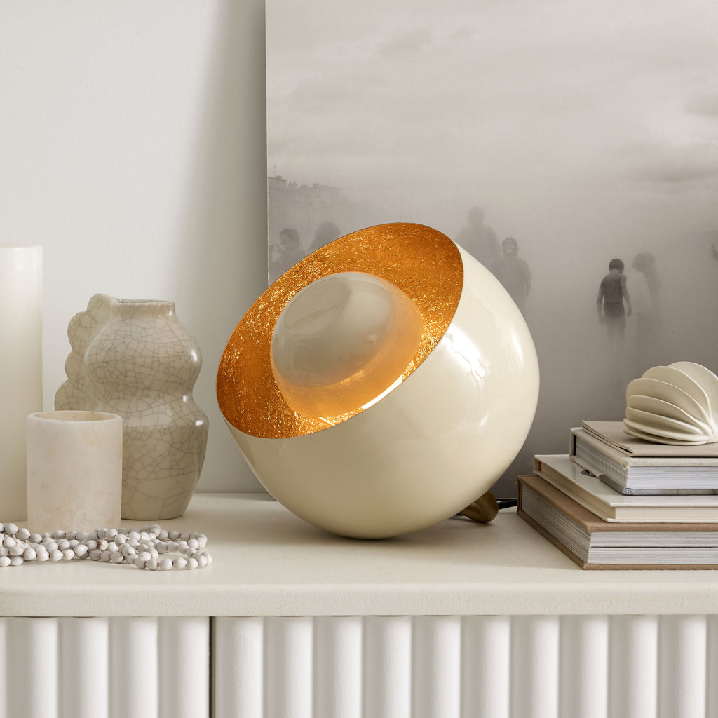 lampe cloche crème