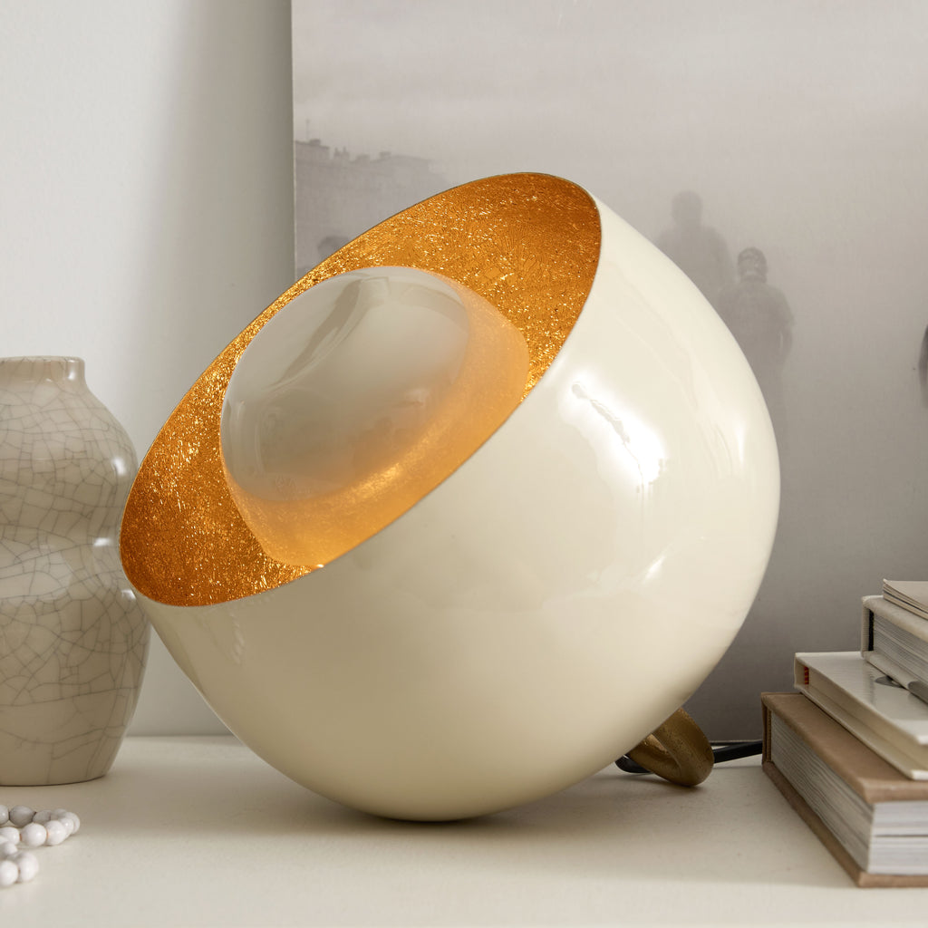 lampe cloche crème