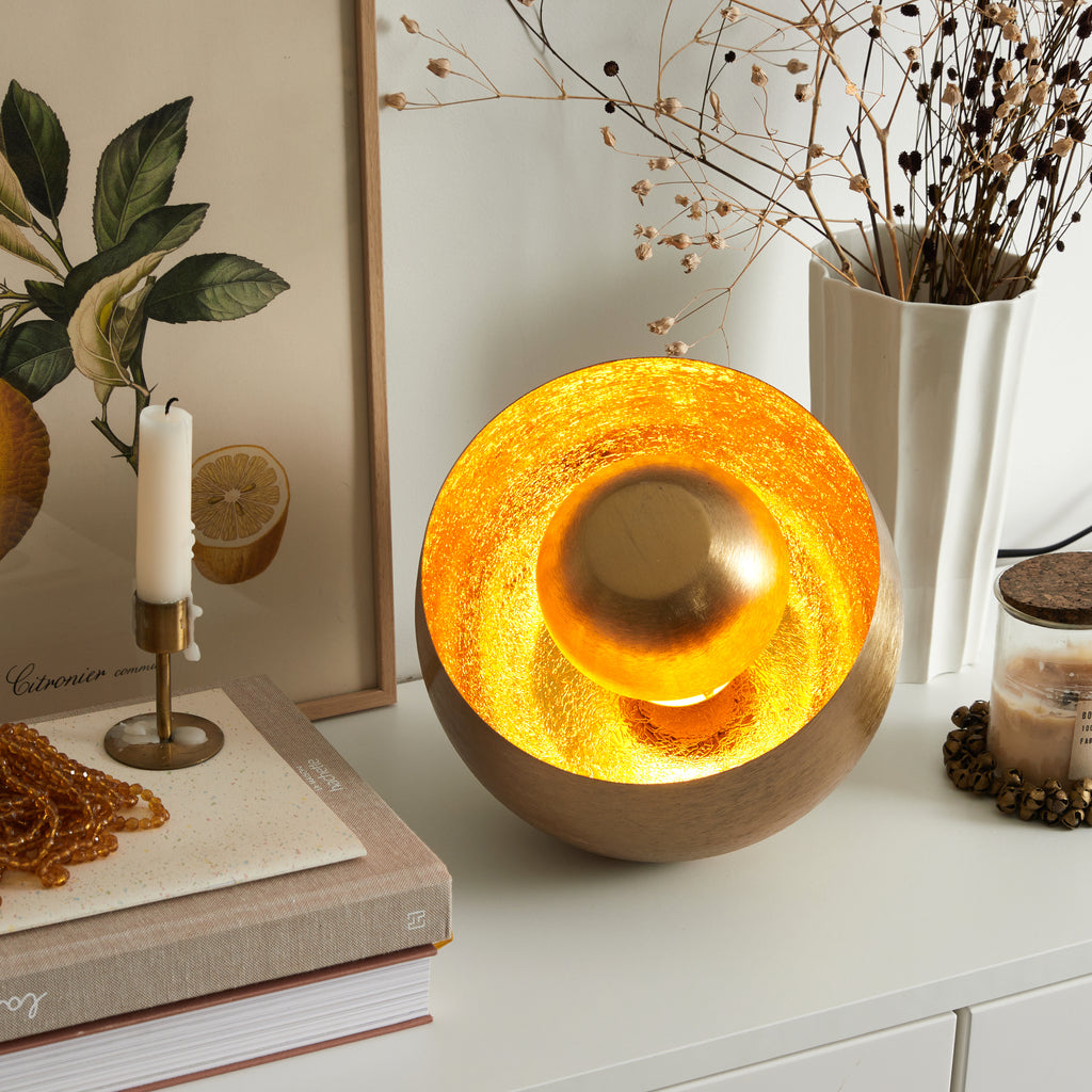 Lampe Cloche dorée S