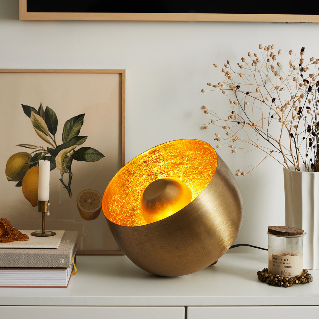 Lampe Cloche dorée M