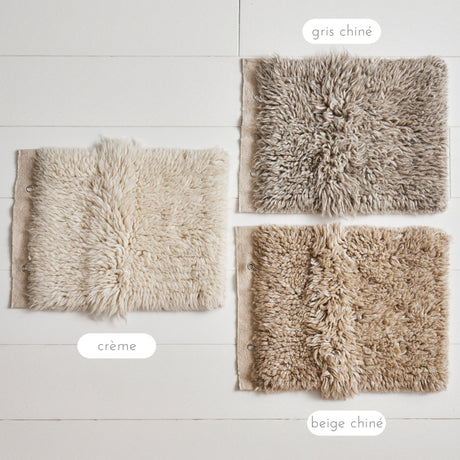 Lot de 3 échantillons pour tapis en laine ligne