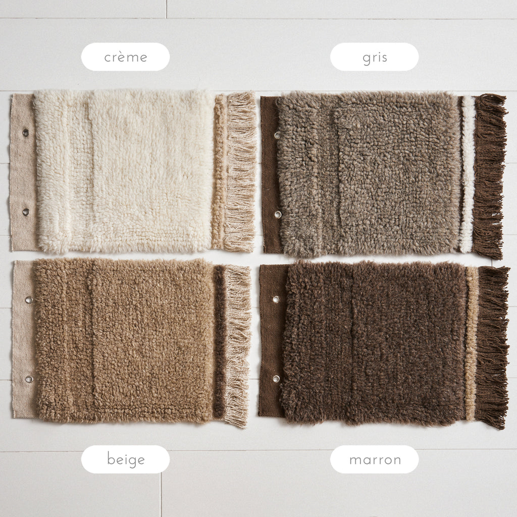 Tapis en laine couloir Crème