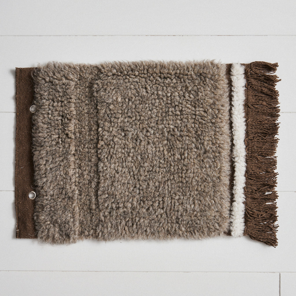 Lot d'échantillons tapis en laine à franges