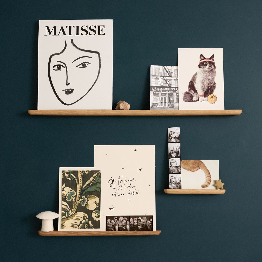 Lot de 3 étagères fines en bois