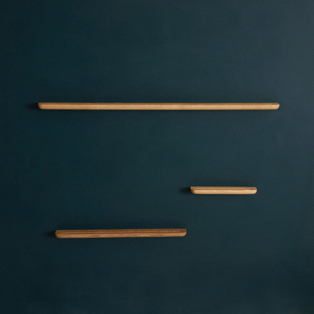 Lot de 3 étagères fines en bois