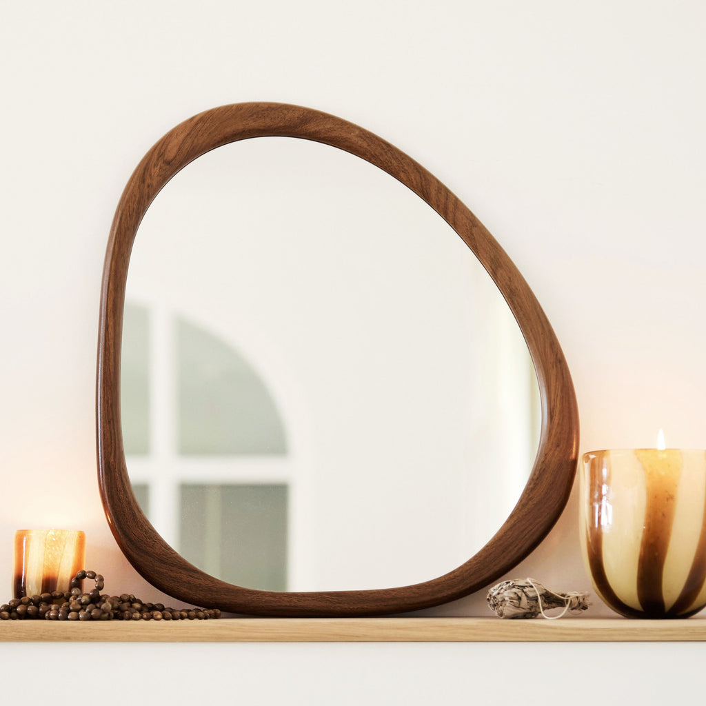 Miroir organique en bois