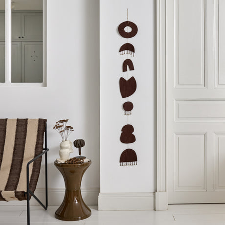 Bijoux de mur en feutre marron