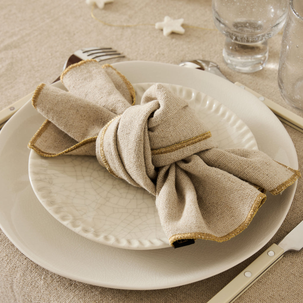 Serviette / Set de table beige