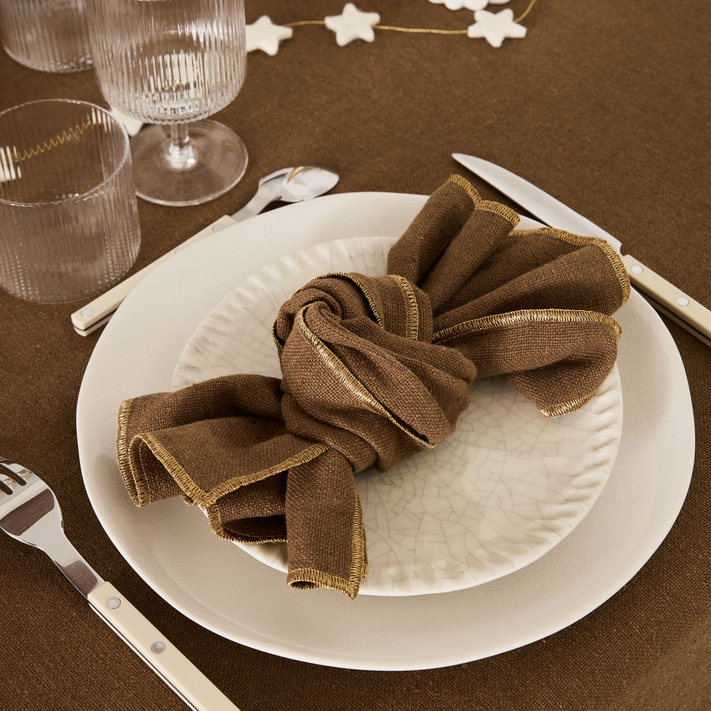 Serviette / Set de table marron