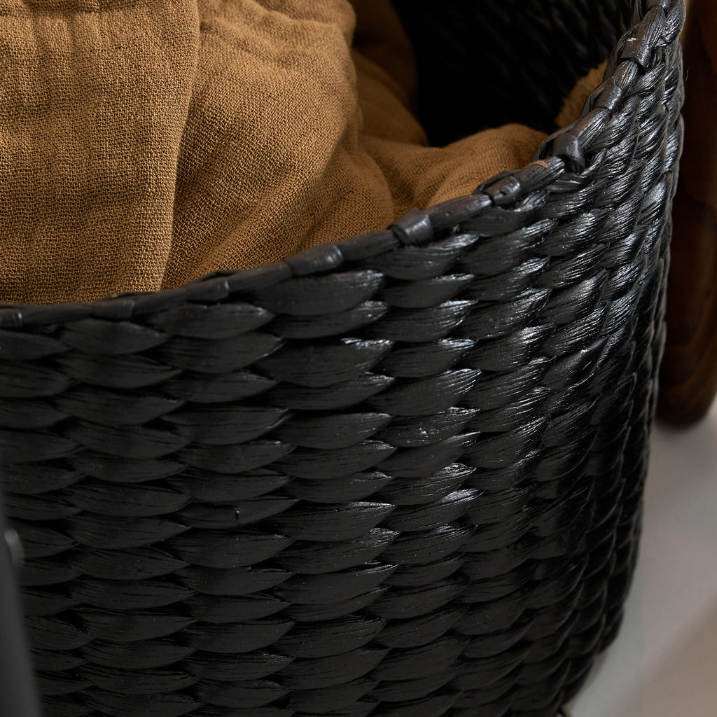 Panier tressé noir