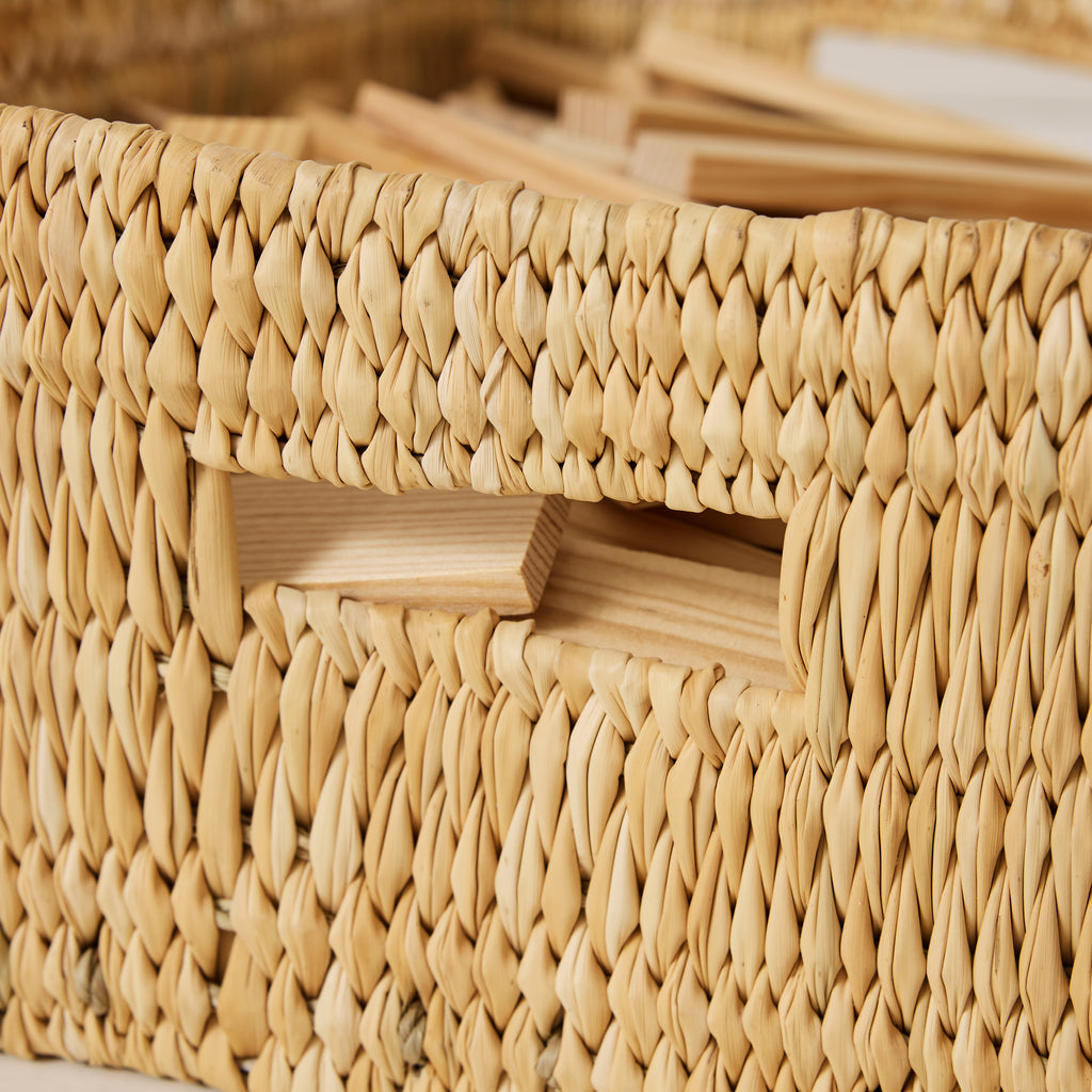 Panier tressé rectangulaire