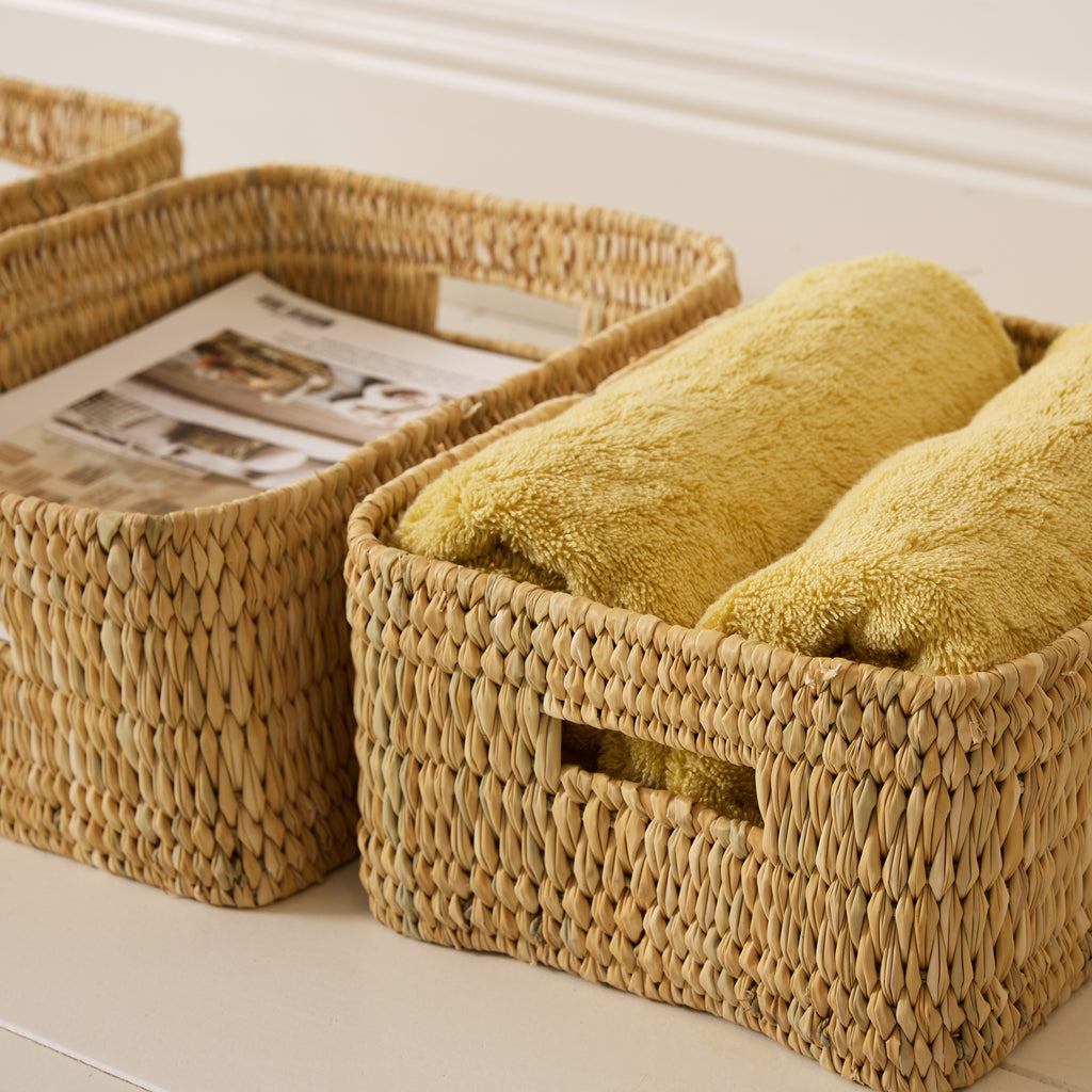 Panier tressé rectangulaire