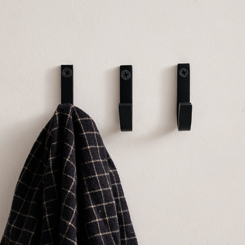 Lot de 3 crochets Noir