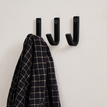 Lot de 3 crochets Noir