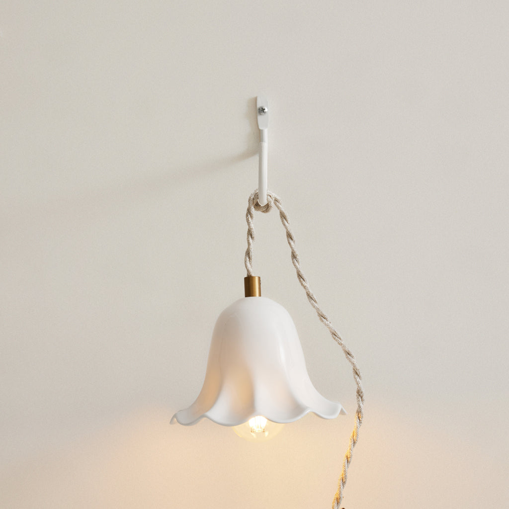 Patère Porte luminaire noir ou blanc