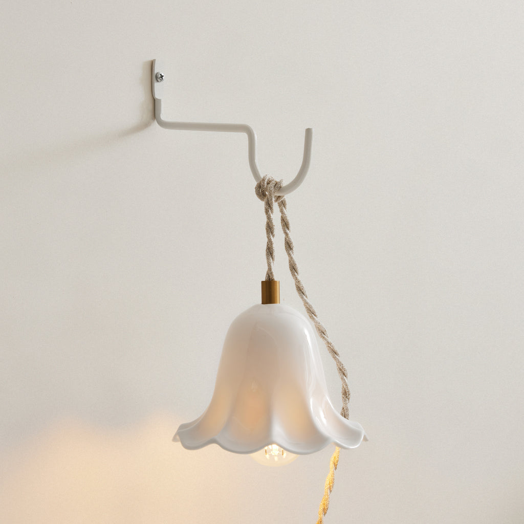 Patère Porte luminaire noir ou blanc