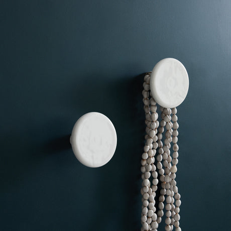 Patère ronde blanche