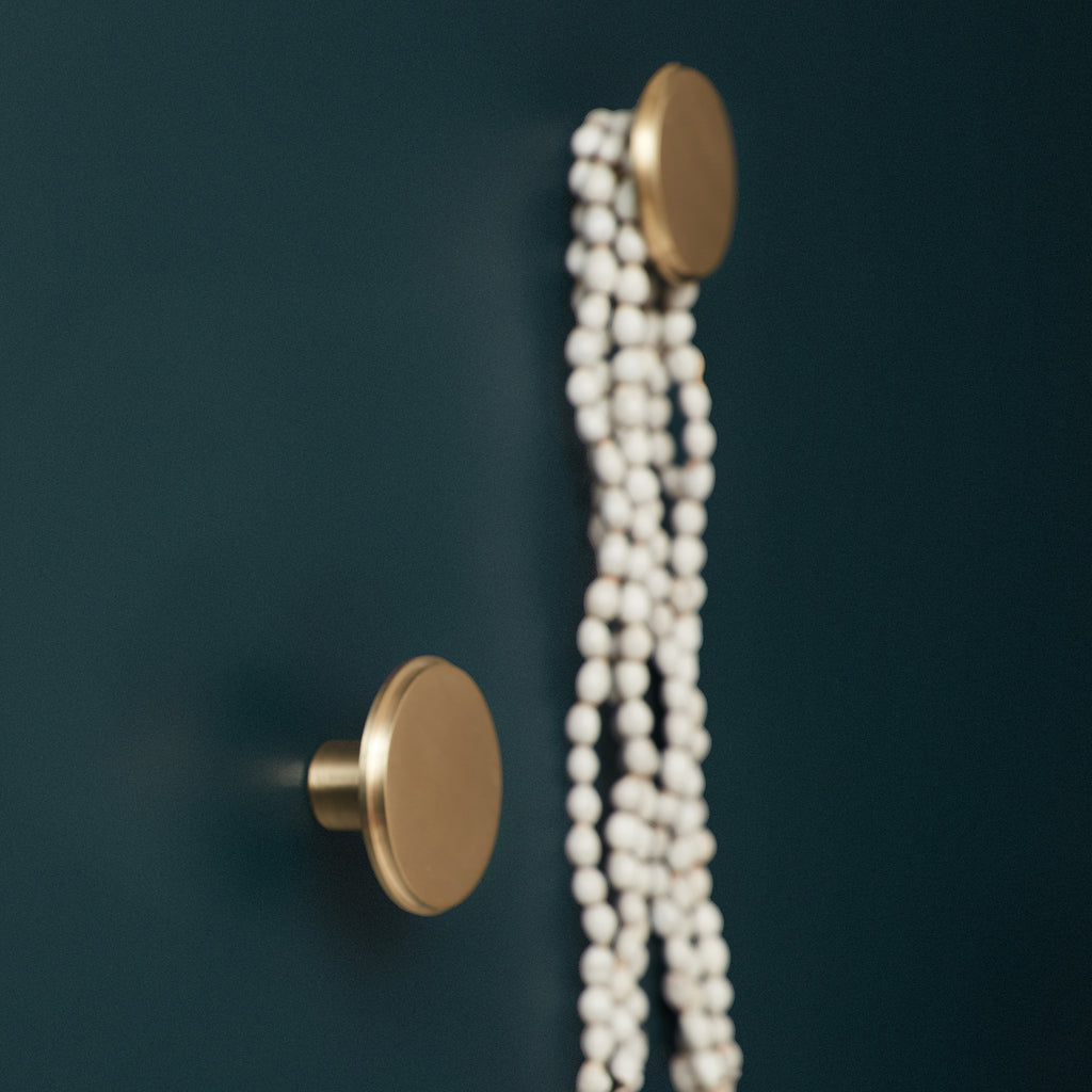 Patère ronde en laiton