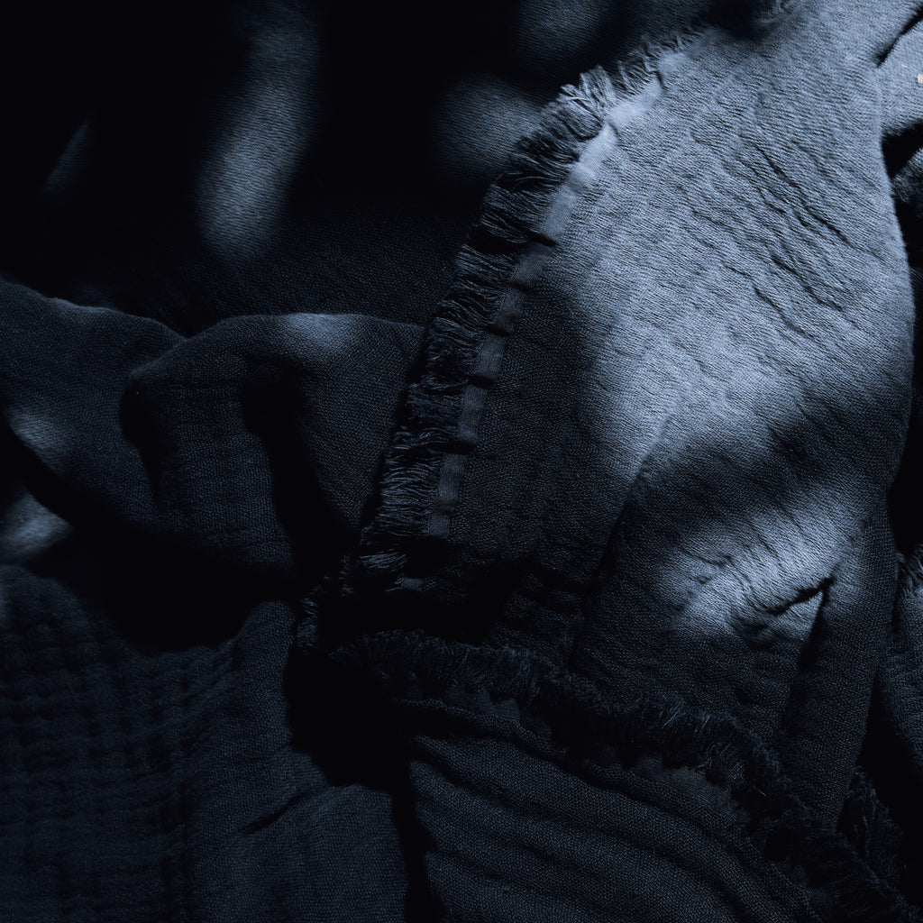 Plaid en coton Bleu nuit