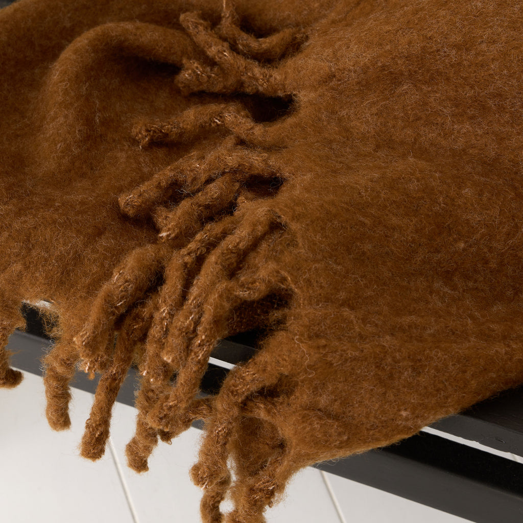 Plaid Terracota à franges