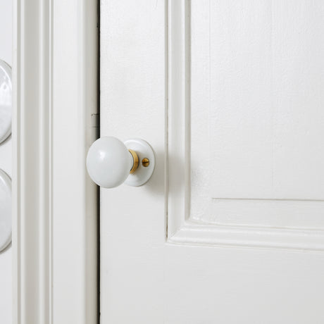 Lot de 2 Poignées de porte ronde en porcelaine