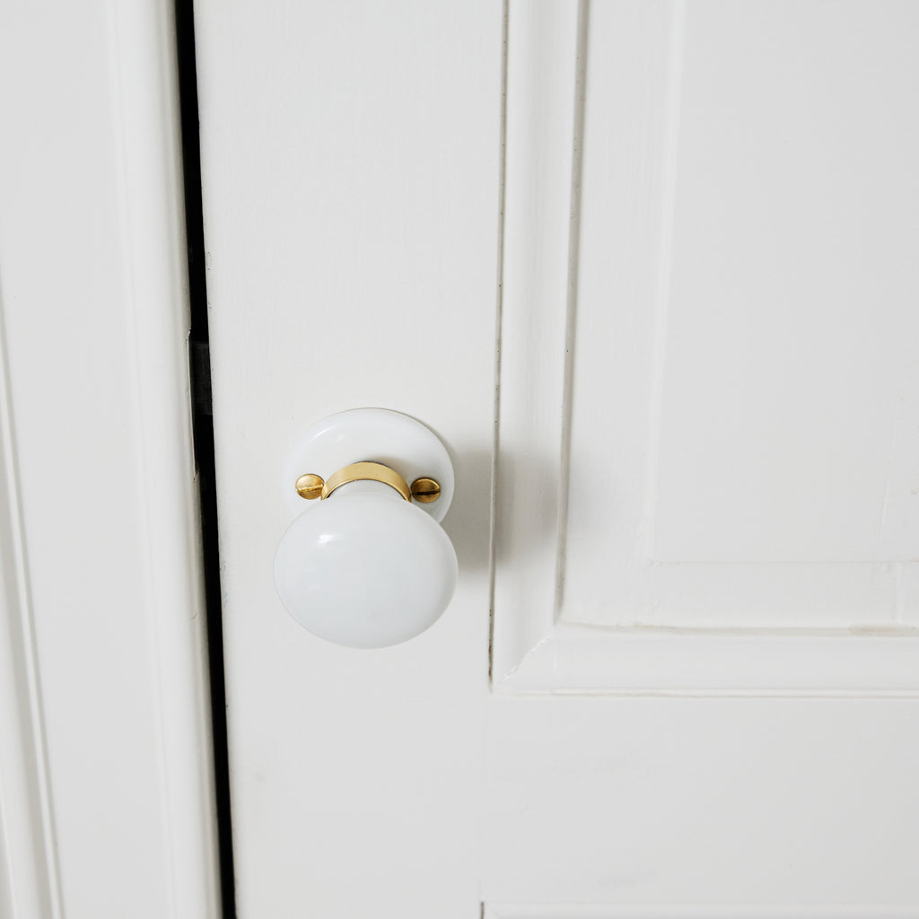 Lot de 2 Poignées de porte ronde en porcelaine