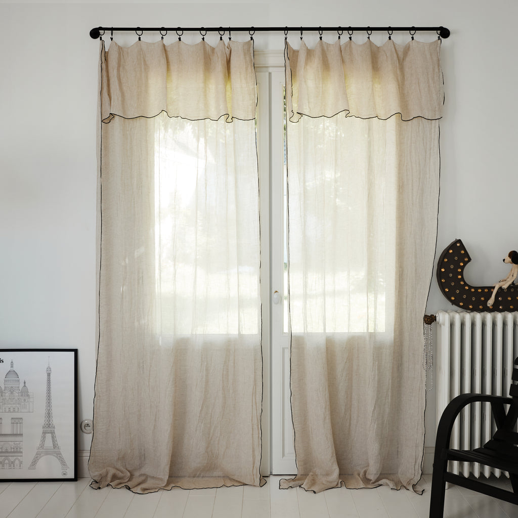 Rideau voile de lin lavé Naturel
