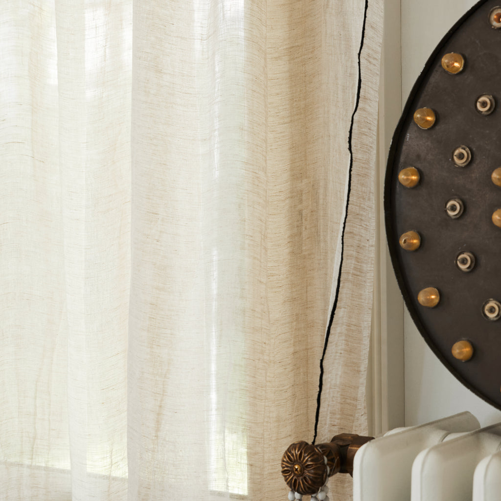 Rideau voile de lin lavé Naturel