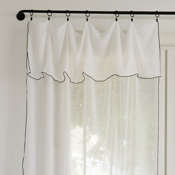 Rideau voile de coton Bourdon noir