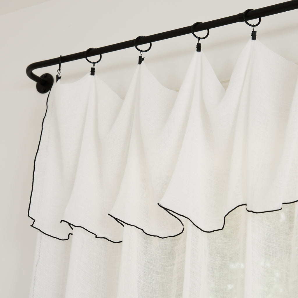Rideau voile de coton Bourdon noir