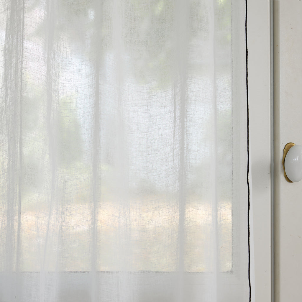 Rideau voile de coton Bourdon noir