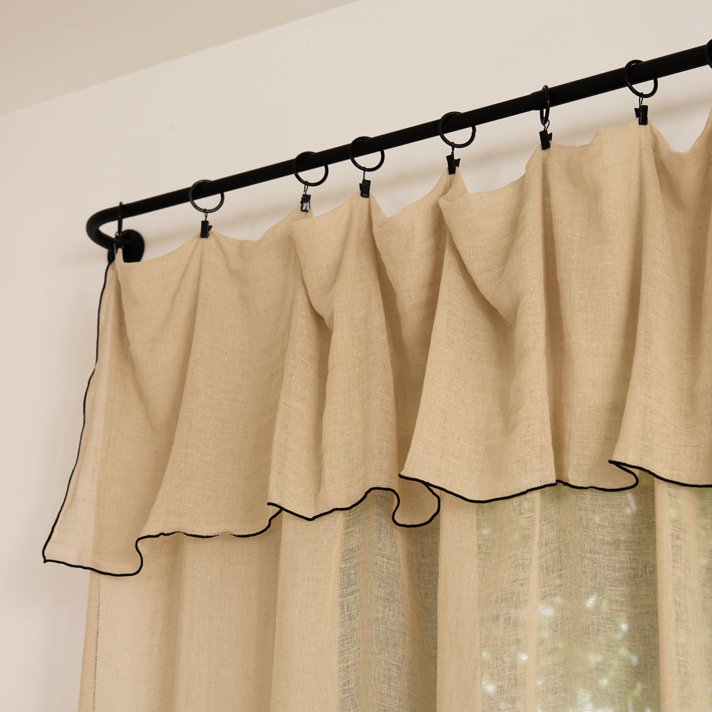 Rideau voile de coton Bourdon noir